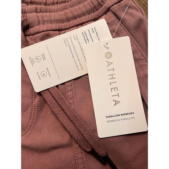 Athleta Farallon Bermuda Shorts Womens XXS Tawny Pink  Drawstring Pockets NWT - Picture 5 of 8